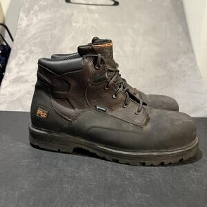Timberland PRO Anti-Fatigue Work Boots Mens Size 14 Brown Leather Steel Toe